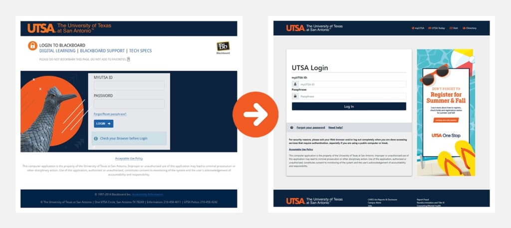 UTSA Blackboard Account Registration